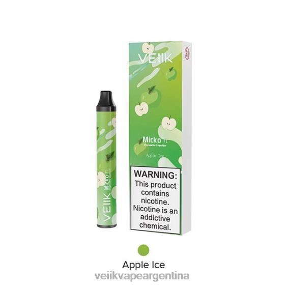 VEIIK Airo Pod Argentina 0ZL0219 hielo de manzana | VEIIK Micko Pie vaporizador desechable 600 inhalaciones