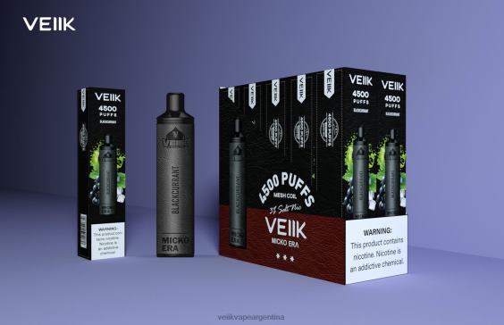 VEIIK Airo Pod Argentina 0ZL029 grosella negra | VEIIK Micko Era 4500 inhalaciones desechables de 30 mg