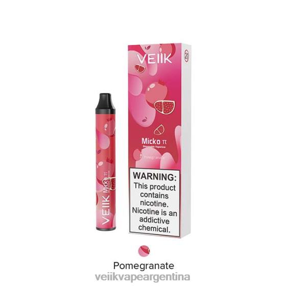 VEIIK Argentina 0ZL0223 granada | VEIIK Micko Pie vaporizador desechable 600 inhalaciones