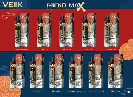 VEIIK Argentina 0ZL0243 áloe uva | VEIIK Micko MAX vaporizador desechable 1500 inhalaciones