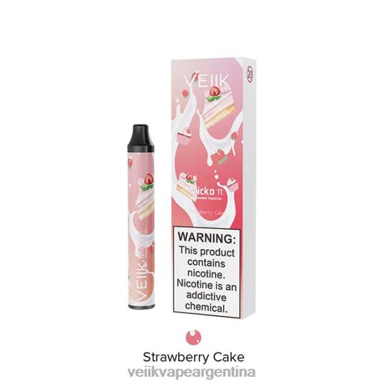 VEIIK Pod Argentina 0ZL0228 pastel de fresa | VEIIK Micko Pie vaporizador desechable 600 inhalaciones
