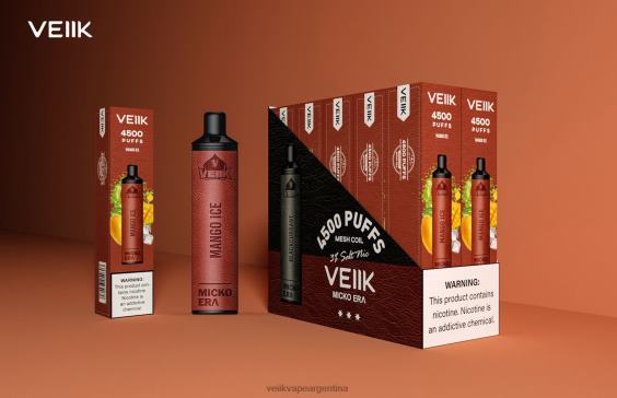 VEIIK Pod Argentina 0ZL028 hielo de mango | VEIIK Micko Era 4500 inhalaciones desechables de 30 mg