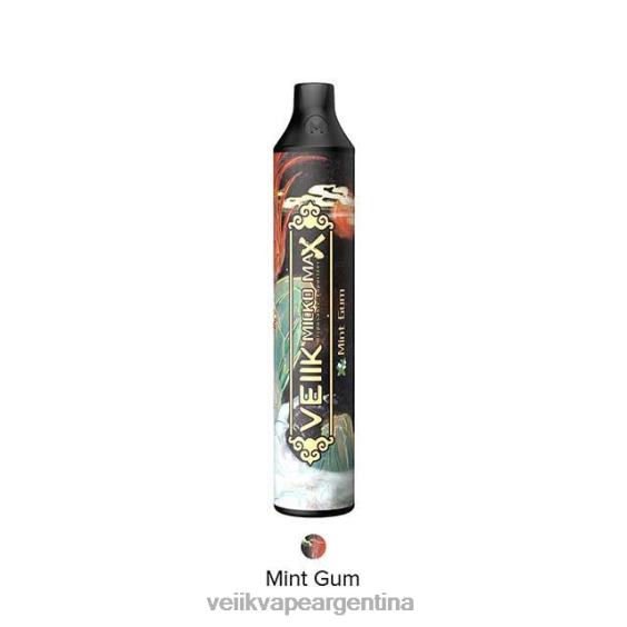 VEIIK Vape Argentina 0ZL0211 chicle de menta | VEIIK Micko Max vaporizador desechable 1500 inhalaciones