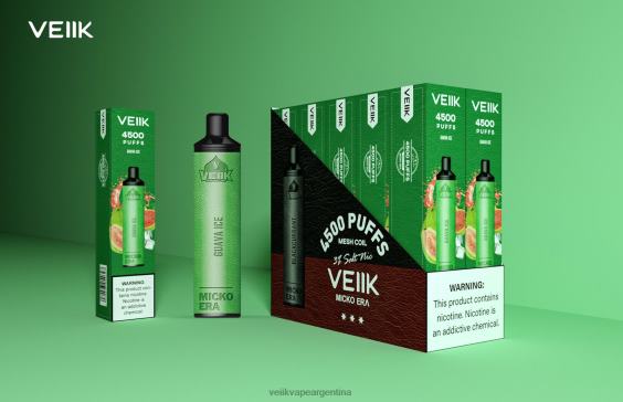 VEIIK Vape Buenos Aires 0ZL022 hielo de guayaba | VEIIK Micko Era 4500 inhalaciones desechables de 30 mg