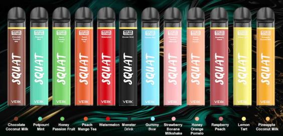 VEIIK Vape Price 0ZL0254 múltiples sabores | VEIIK Squat Mesh Pluma vape desechable de 1800 inhalaciones 10 piezas